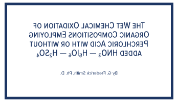 Chemical oxidation of organic compositions, Technical Library, GFS Chemicals